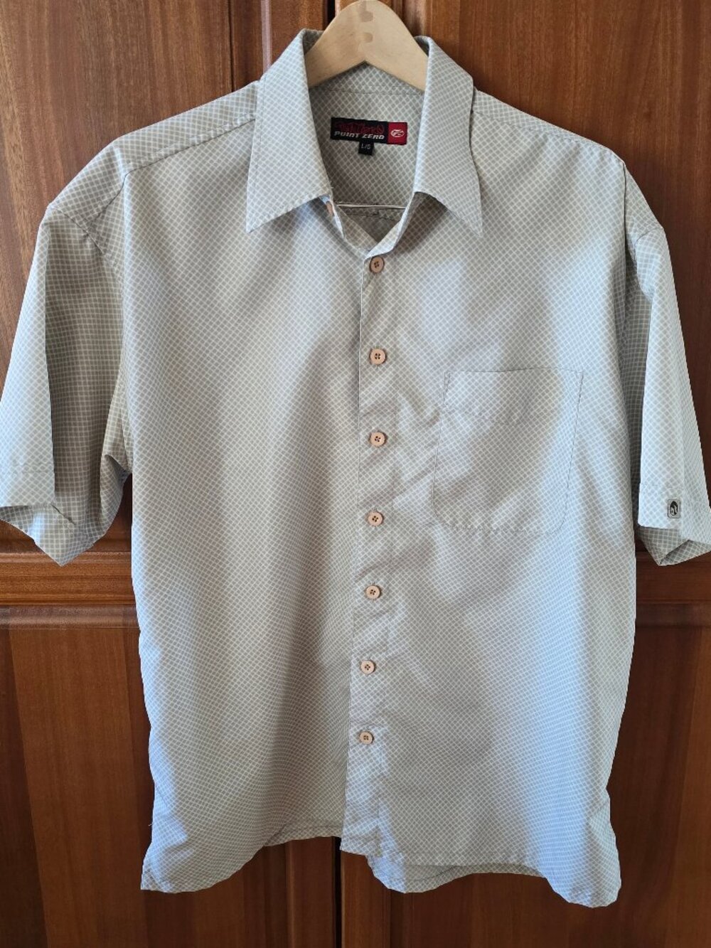 Point zero mens short sleeve button up